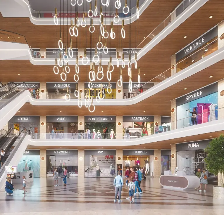 Grand Atrium View Inside Happy Mall