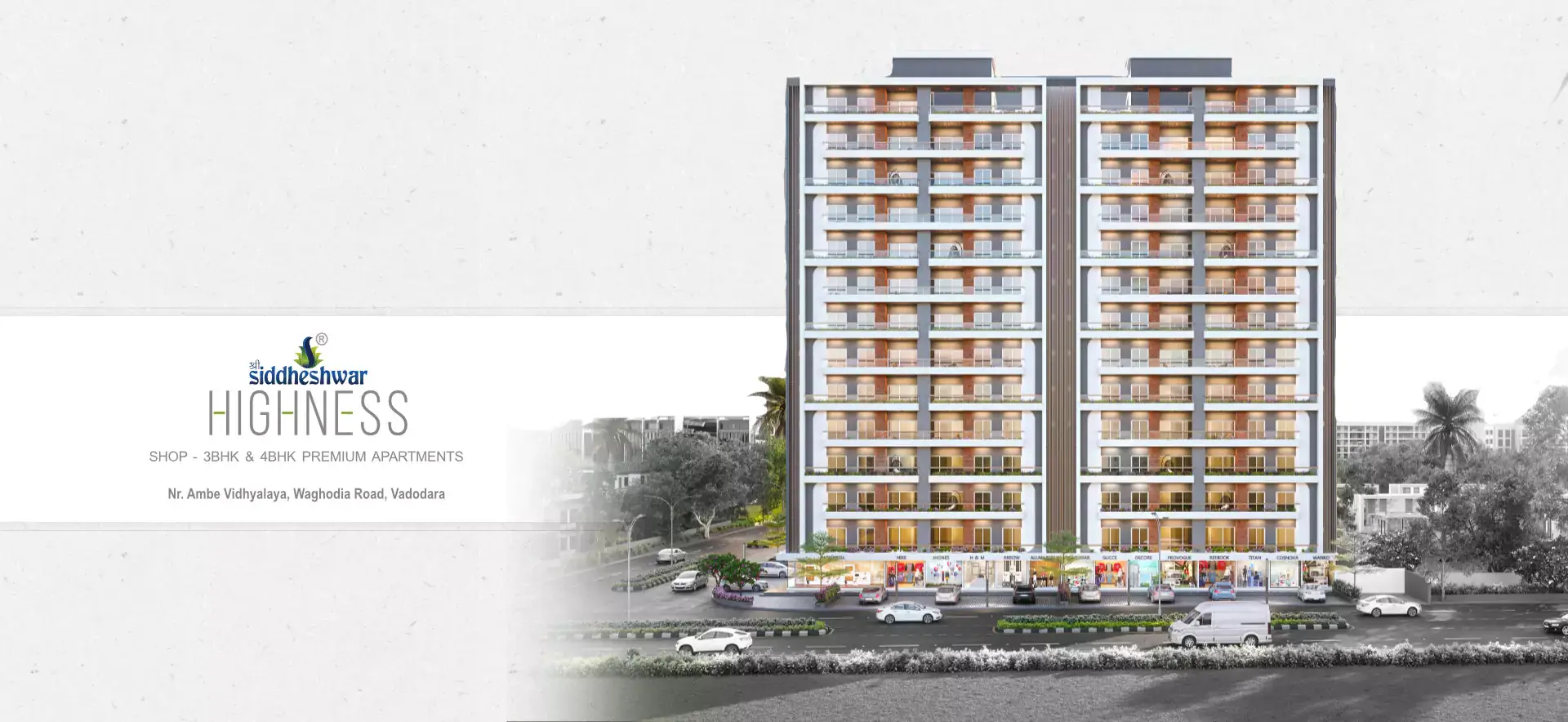 3 & 4 BHK Flats, and Penthouse in Vadodara - Shree Siddheshwar Highness