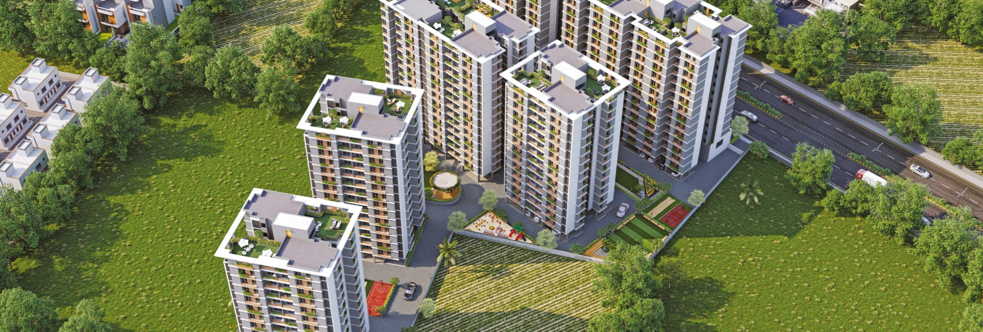 Top view of all apartment of Shree Siddheshwar Helenium