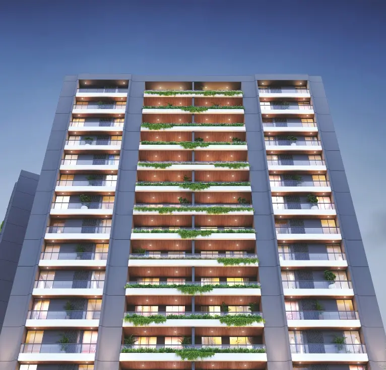 Elevation View of Apartments at Shree Siddheshwar Hollyhock